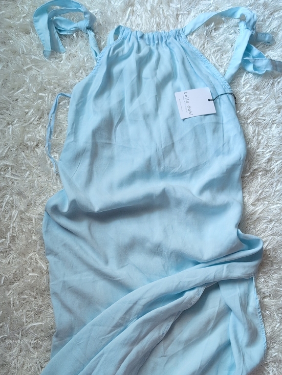 Bella Dahl Dresses & Skirts - Bella Dahl Pale Blue Tie-Strap Maxi Dress